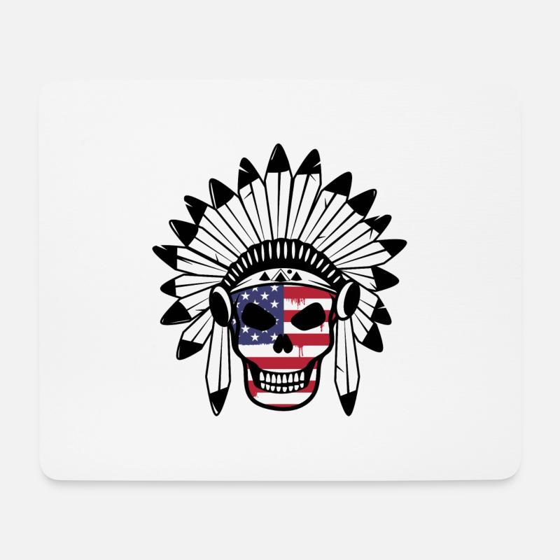 FIRST NATION IN DEN USA - Mousepad (Querformat) - Weiß