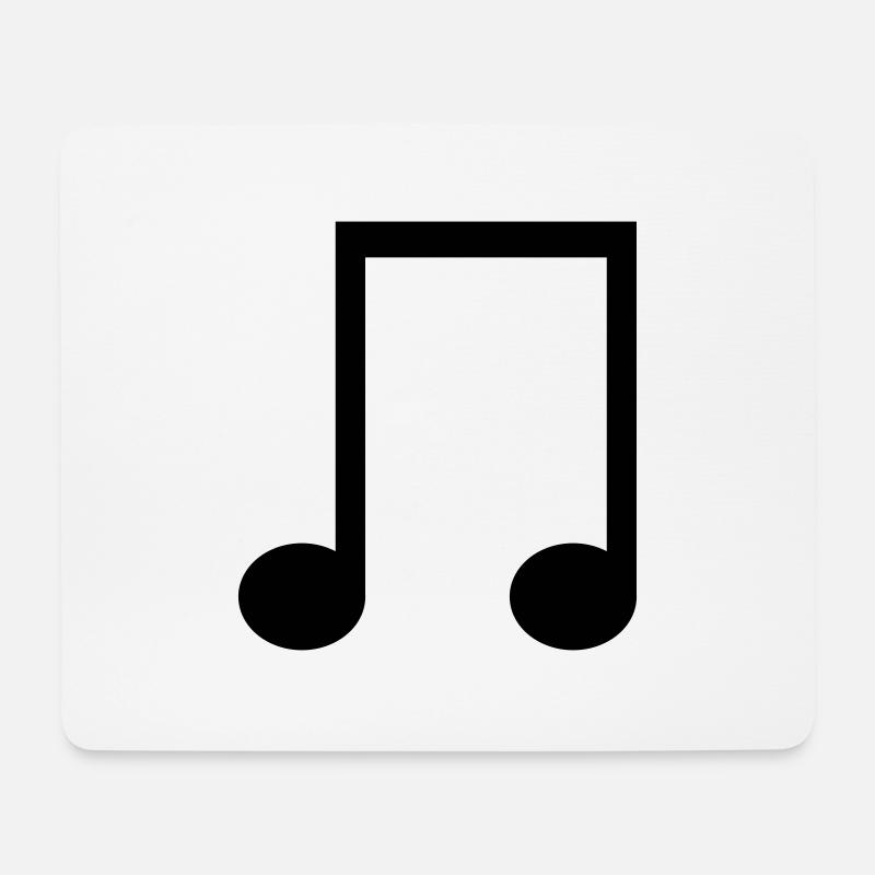 Achtelnote Symbol zum selbst gestalten - Mousepad (Querformat) - Weiß