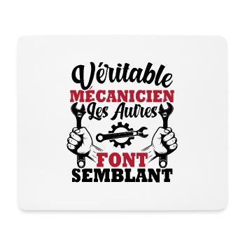 Véritable mécanicien les autres font semblant - Tapis de souris (format paysage) - blanc - Devant