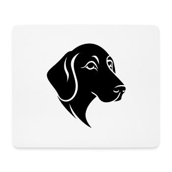 cute and fluffy Golden Retriever dog head - Mouse Pad (horizontal) - white - Front