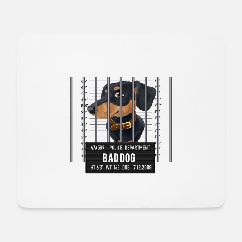 Dackel - Du bist nichts anderes als ein böser Hund - Mousepad (Querformat) - Weiß