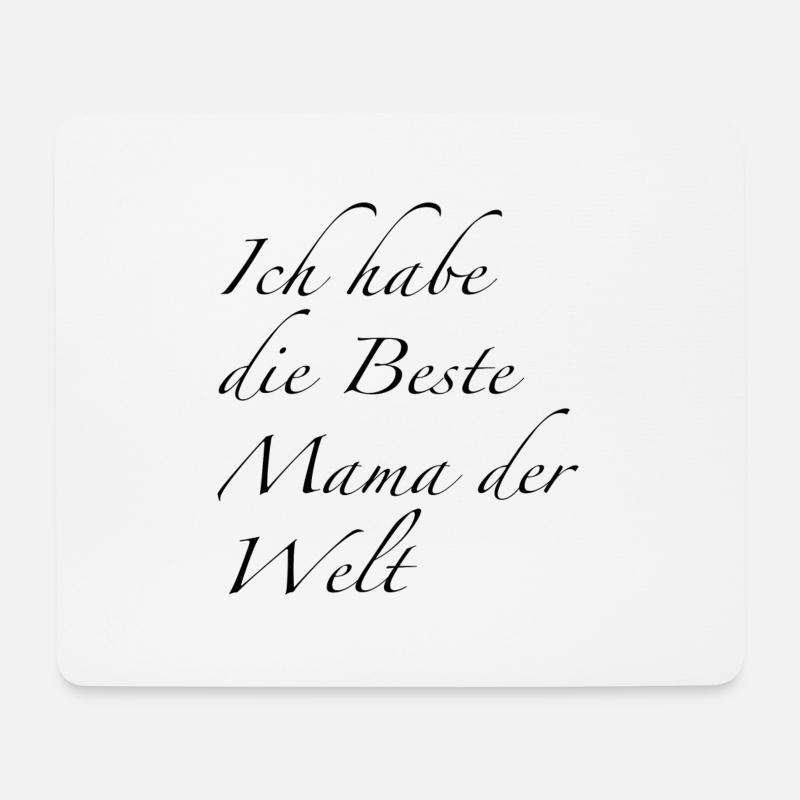 Beste MAMA Muttertags Geschenk 2023 Kunst Familie - Mousepad (Querformat) - Weiß