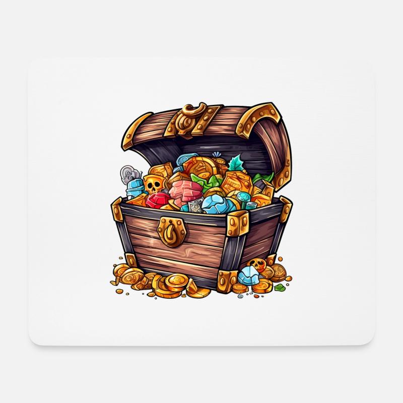 Eine Schatztruhe - Mousepad (Querformat) - Weiß