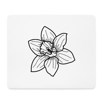 Daffodil flower - Mouse Pad (horizontal) - white - Front