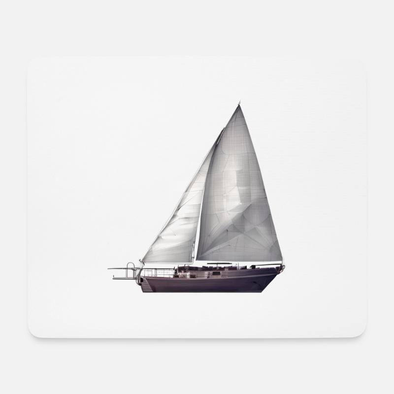 Segeln Segelsport Segelboot Segler Segelschiff - Mousepad (Querformat) - Weiß