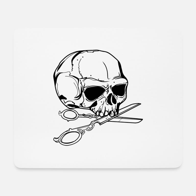 Schneider // Skull // Illustration - Mousepad (Querformat) - Weiß