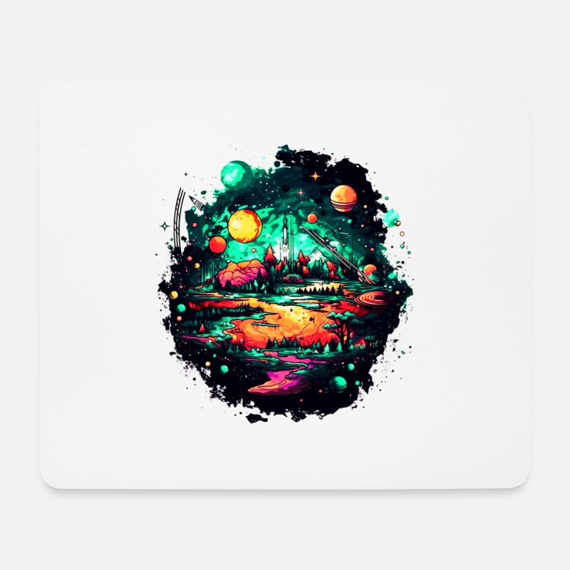 Das Weltall offenbart einen faszinierenden Anblick - Mousepad (Querformat) - Weiß