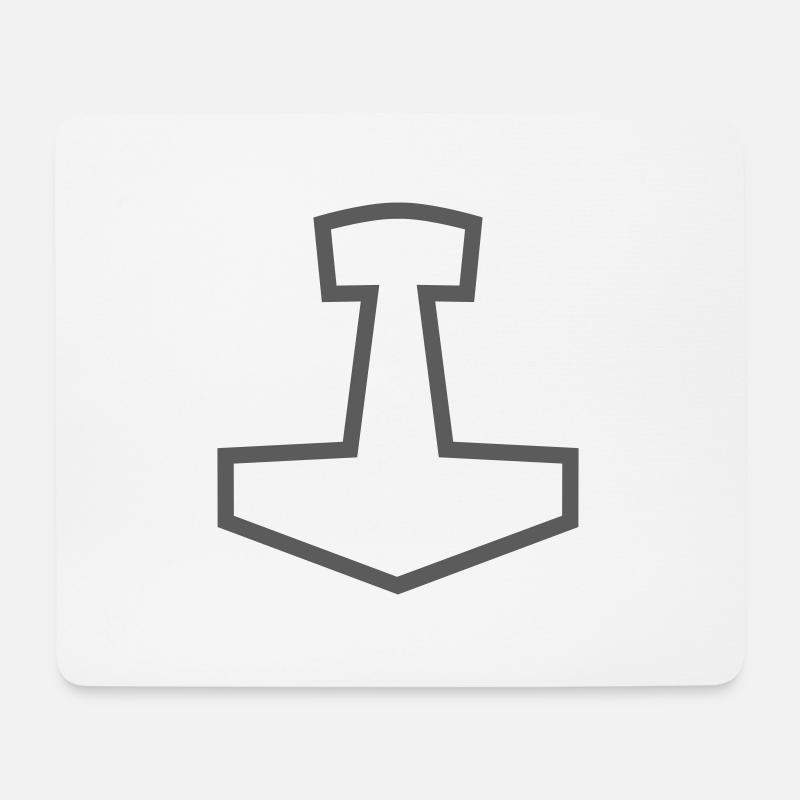 Mjölnir - Mousepad (Querformat) - Weiß