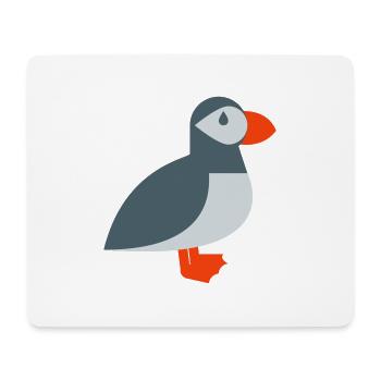 Papageientauchervogel - Mousepad (Querformat) - Weiß - Vorne