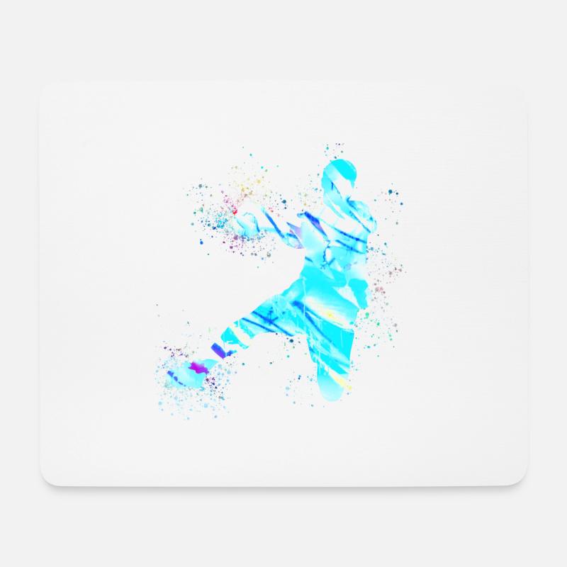 Handball, Handballer, Graffiti,Malerei - Mousepad (Querformat) - Weiß