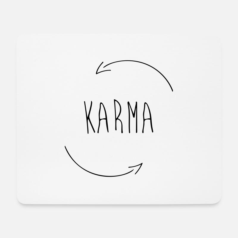 Karma - Mousepad (Querformat) - Weiß