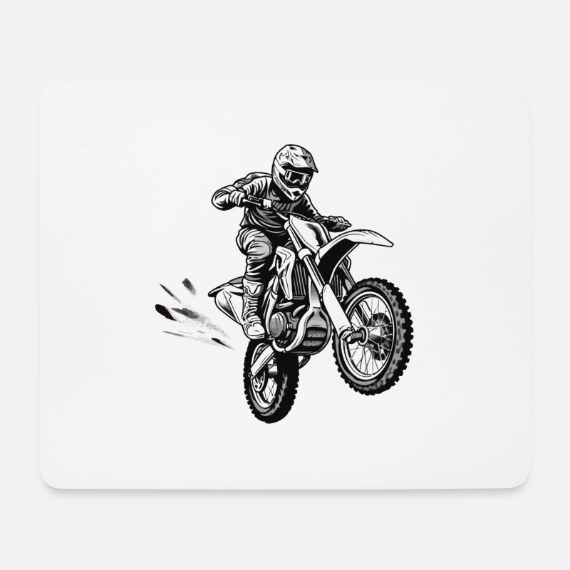 Motorrad - Mousepad (Querformat) - Weiß