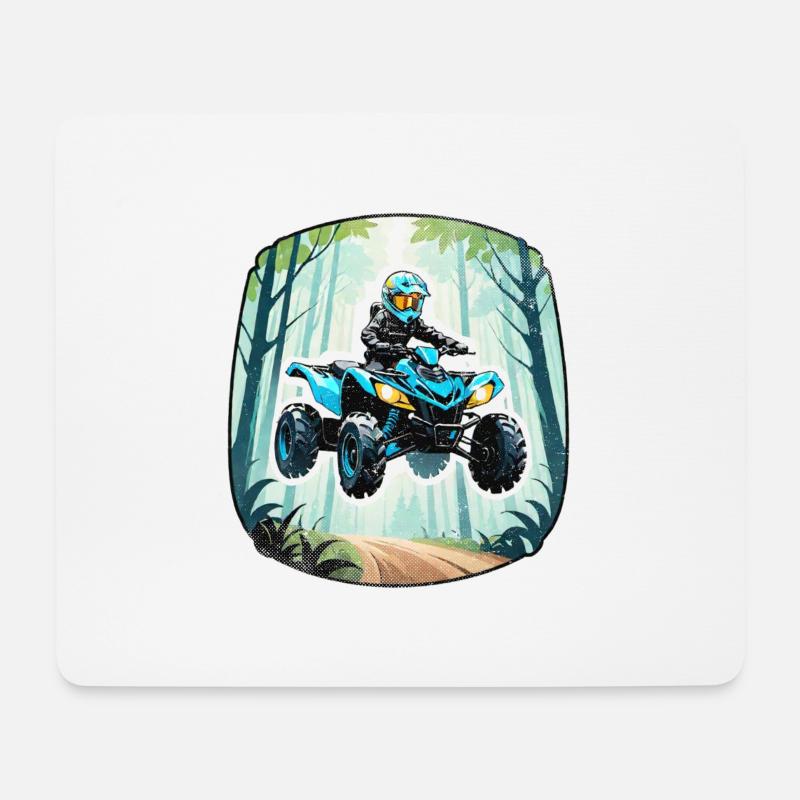 Quad & Offroad - Mousepad (Querformat) - Weiß