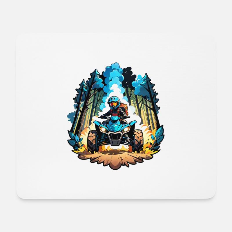 Quad & Offroad - Mousepad (Querformat) - Weiß