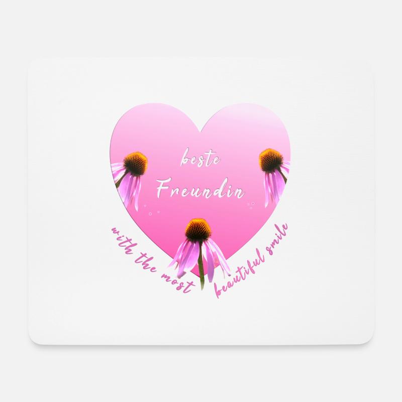beste Freundin - Mousepad (Querformat) - Weiß