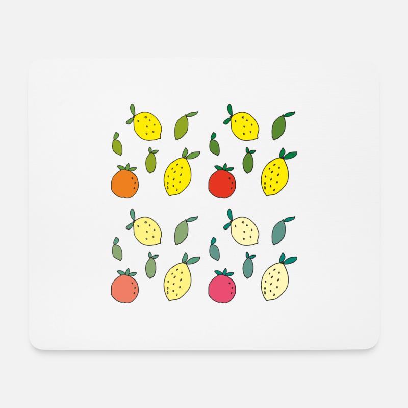zitrusfrüchte vielfalt - Mousepad (Querformat) - Weiß