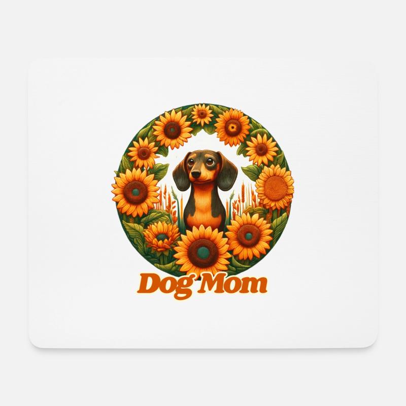 Dackel - Mousepad (Querformat) - Weiß