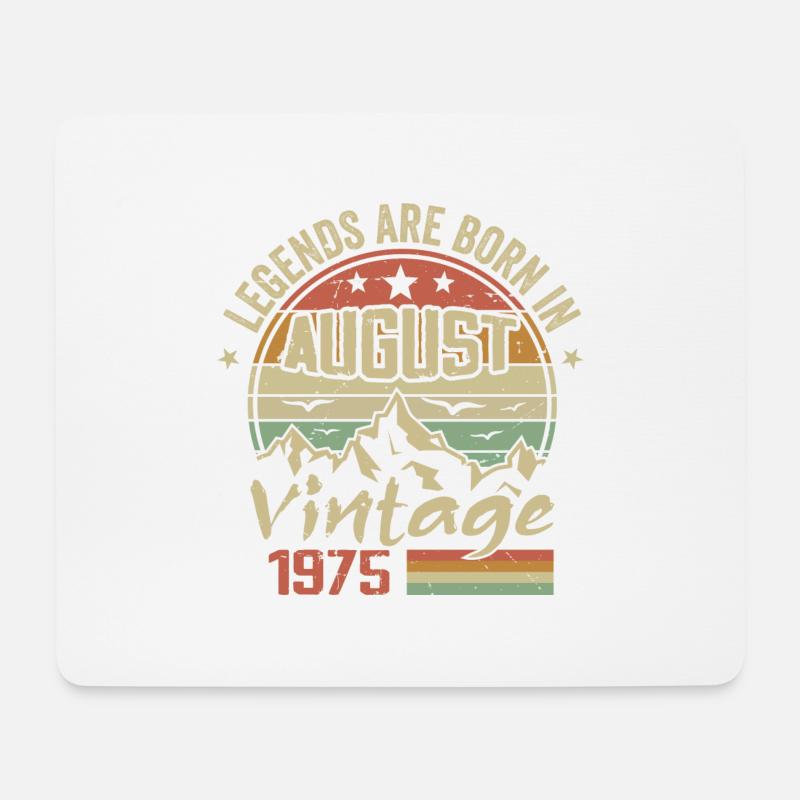 August 1975 Jubiläum 1975 - Legenden August 1975 - Mousepad (Querformat) - Weiß
