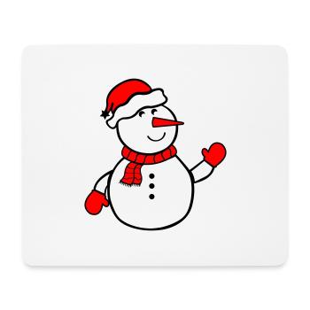 bonhomme de neige - Tapis de souris (format paysage) - blanc - Devant