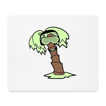 DJ Palm Tree Holiday Beach Summer Holiday Tree Party - Mouse Pad (horizontal) - white - Front
