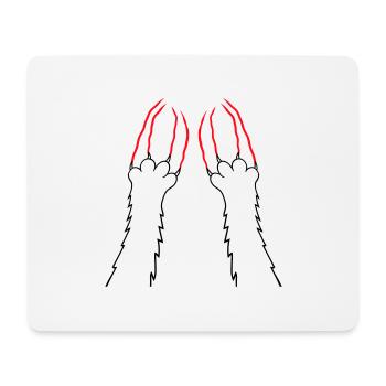 Katzen Klauen Pfote Tatzen Kralle Kratzer Streifen - Mousepad (Querformat) - Weiß - Vorne