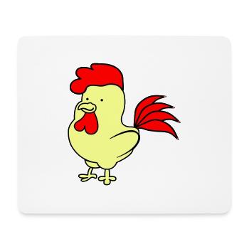 Hahn - Mousepad (Querformat) - Weiß - Vorne