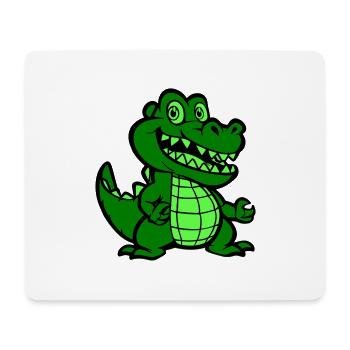 Crocodile Animal Comic - Mouse Pad (horizontal) - white - Front