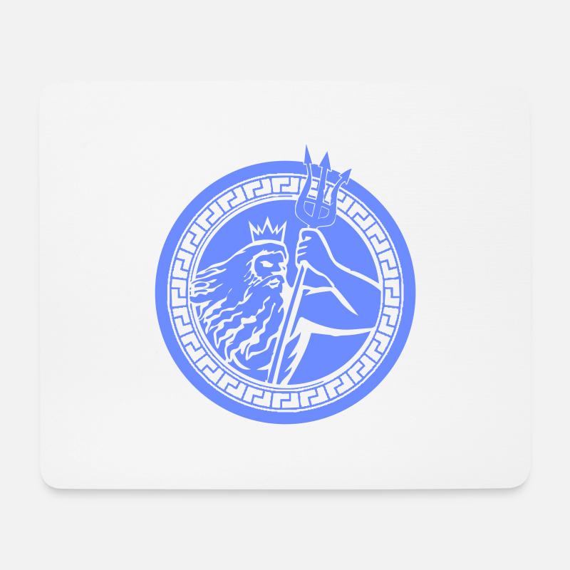 Poseidon Triton - Mousepad (Querformat) - Weiß