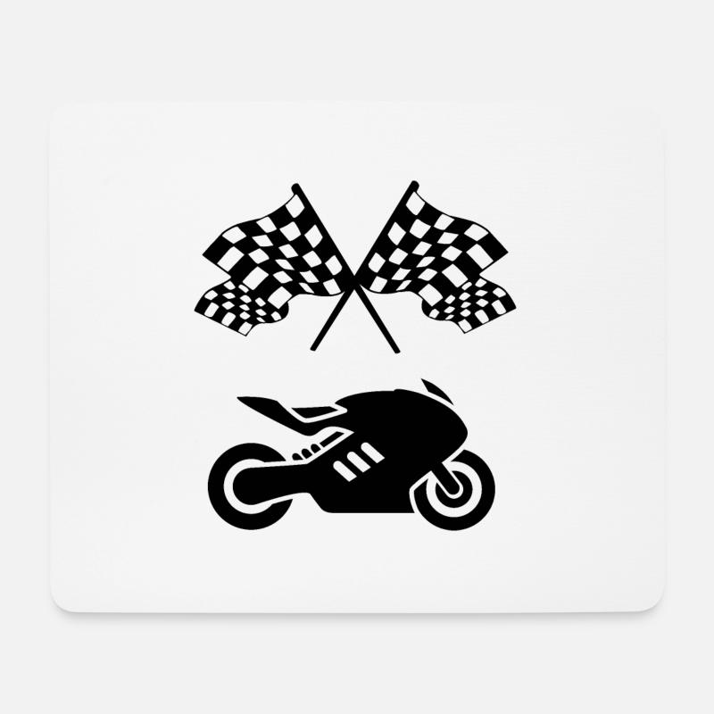 Motorrad - Mousepad (Querformat) - Weiß