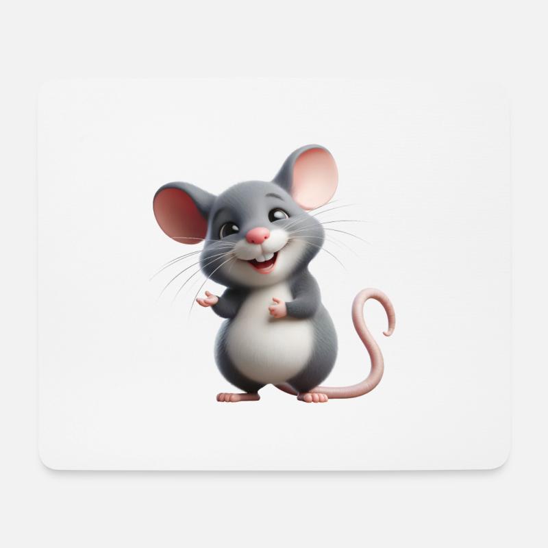 Maus 1 - Mousepad (Querformat) - Weiß