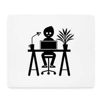 Worker Computer Job Learning - Mouse Pad (horizontal) - white - Front