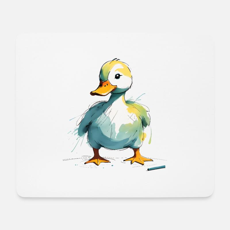 Ente - Mousepad (Querformat) - Weiß