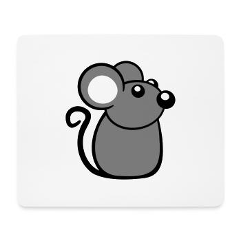 Maus Mäuschen Süße Kleine Ratte Nager Freundlich - Mousepad (Querformat) - Weiß - Vorne