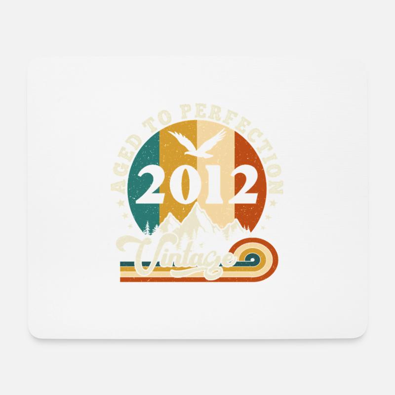 Jahrgang Geburtstag 2013 - Geburtstag 2025. - Mousepad (Querformat) - Weiß