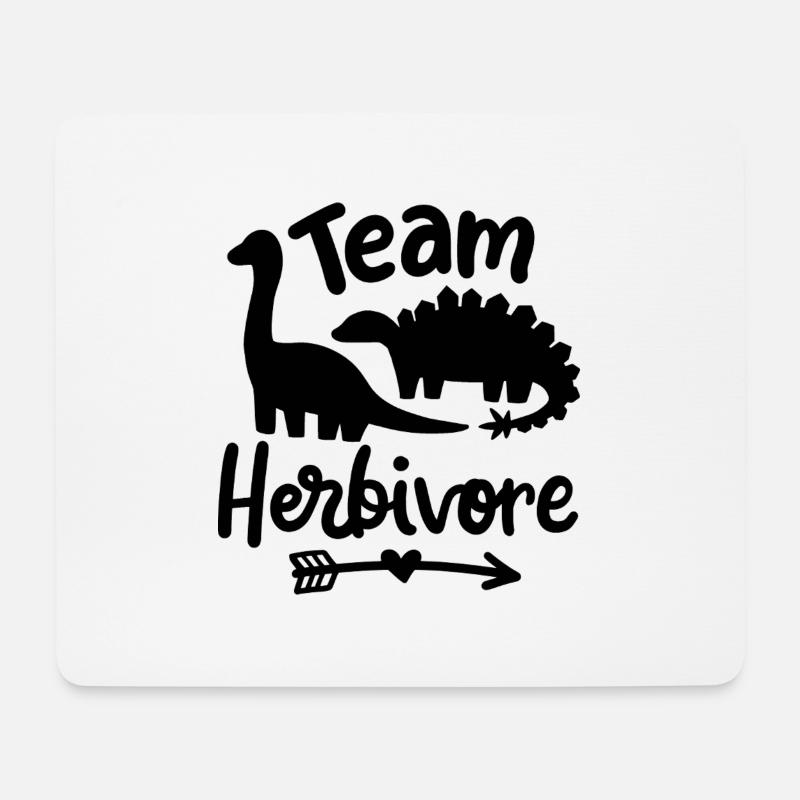 Team herbivore - Mousepad (Querformat) - Weiß