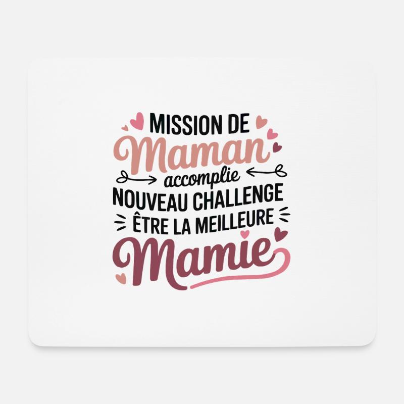 Mamas Mission erfüllt – Neue Oma-Herausforderung - Mousepad (Querformat) - Weiß