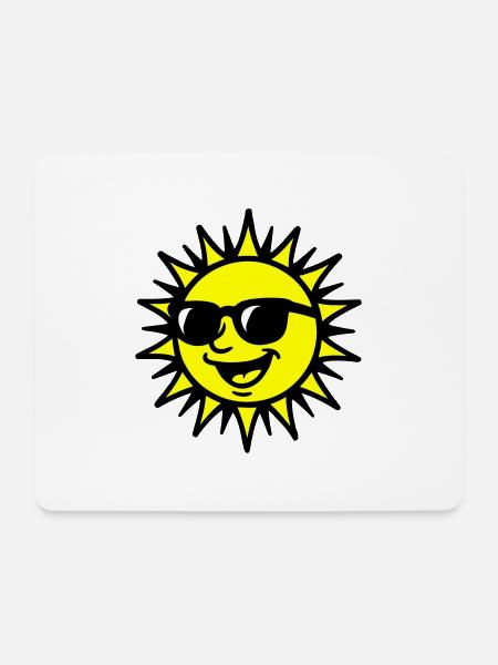 Sonne Sommer Lustig - Mousepad (Querformat) - Weiß