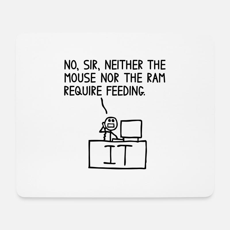 Maus und RAM - Mousepad (Querformat) - Weiß