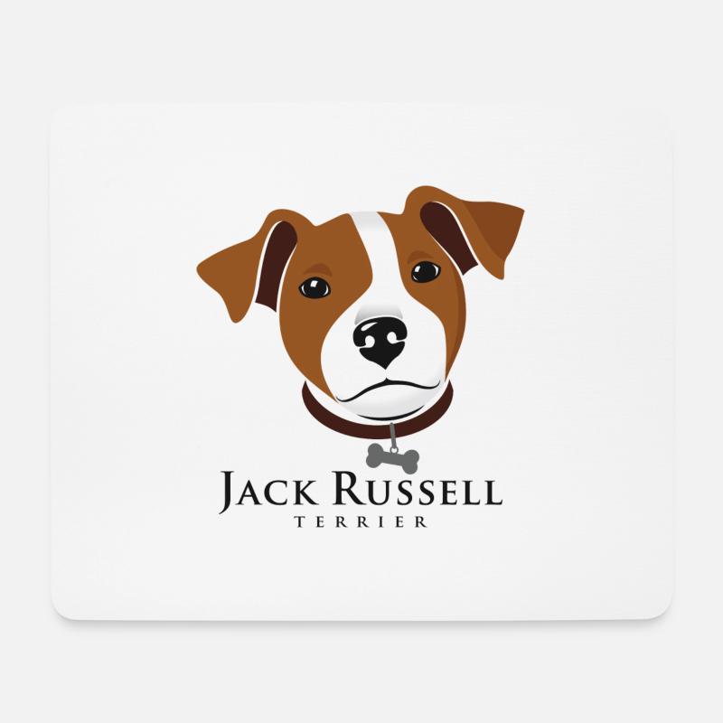 Jack Russell 3 - Mousepad (Querformat) - Weiß