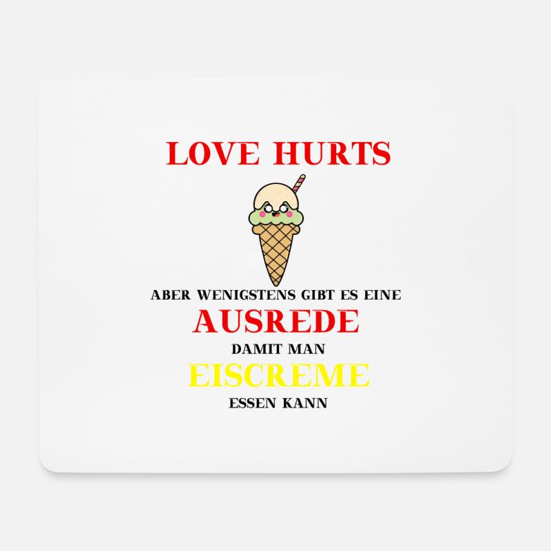 Eis Eiscreme Eistüte Geschenkidee lustig Trennung - Mousepad (Querformat) - Weiß