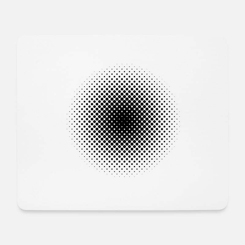 Runde optische Täuschung - Mousepad (Querformat) - Weiß