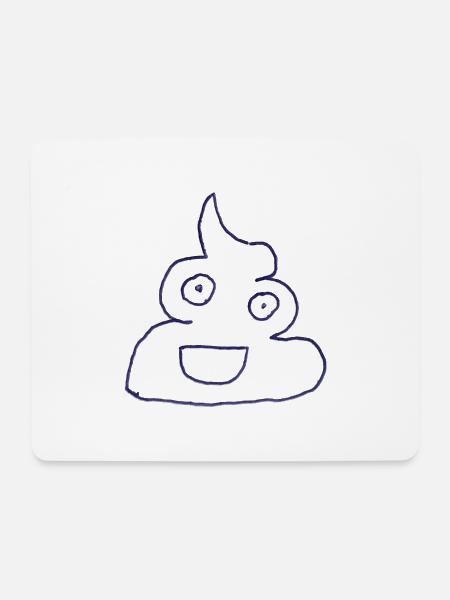 poop shitty Desing 32 - Mousepad (Querformat) - Weiß