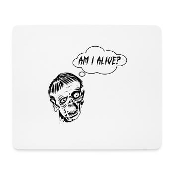 Zombie with speech bubble - Mouse Pad (horizontal) - white - Front