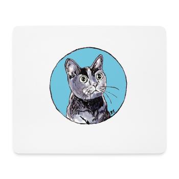 So Shiny! Blue kitty ball - Mouse Pad (horizontal) - white - Front