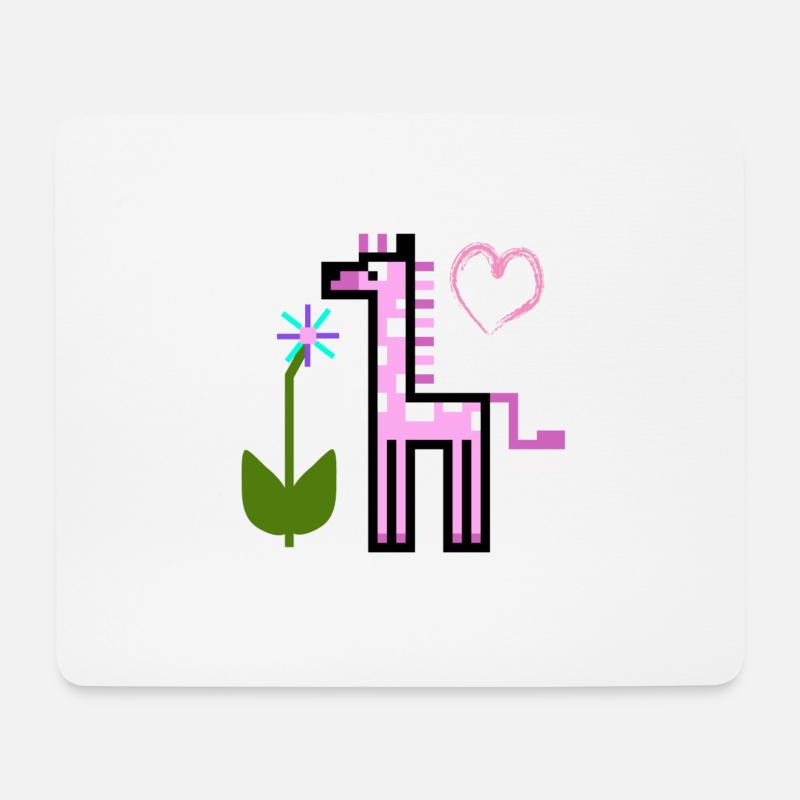 GiraffePink - Mousepad (Querformat) - Weiß