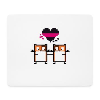 Twin Hamsters - Mouse Pad (horizontal) - white - Front