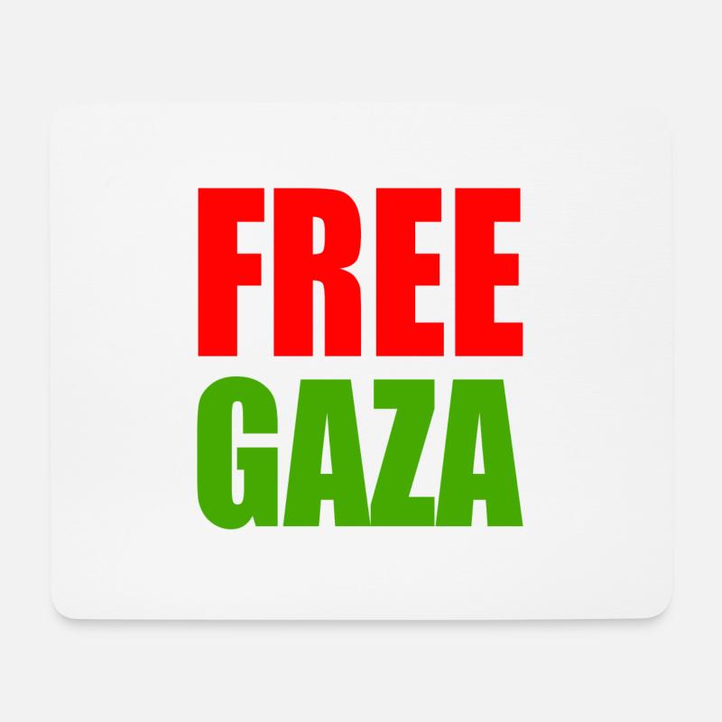 Free gaza - Mousepad (Querformat) - Weiß