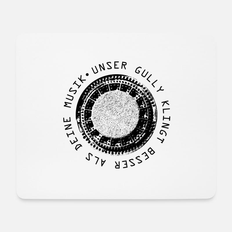 Unser Gully klingt besser als deine Musik - Mousepad (Querformat) - Weiß