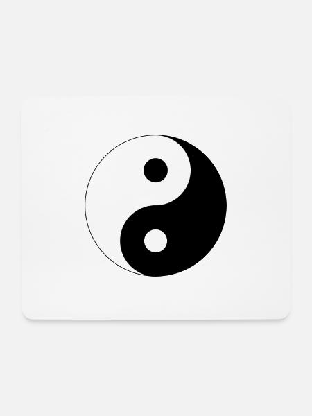 yin yang Symbol Taiji Qigong Kung Fu Tao Geschenk - Mousepad (Querformat) - Weiß