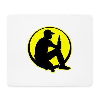 Bottle of Beer Drinking Party - Mouse Pad (horizontal) - white - Front